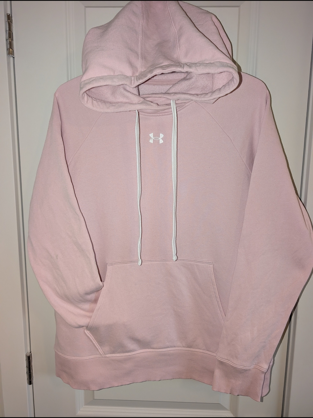 NWOT Under Armour Pink Hoodie with White Logo